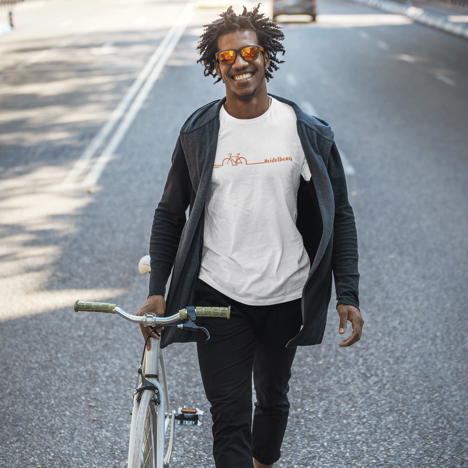 fahrradbekleidung heidelberg T-Shirt Motiv Heidelberg - bike. free. sky