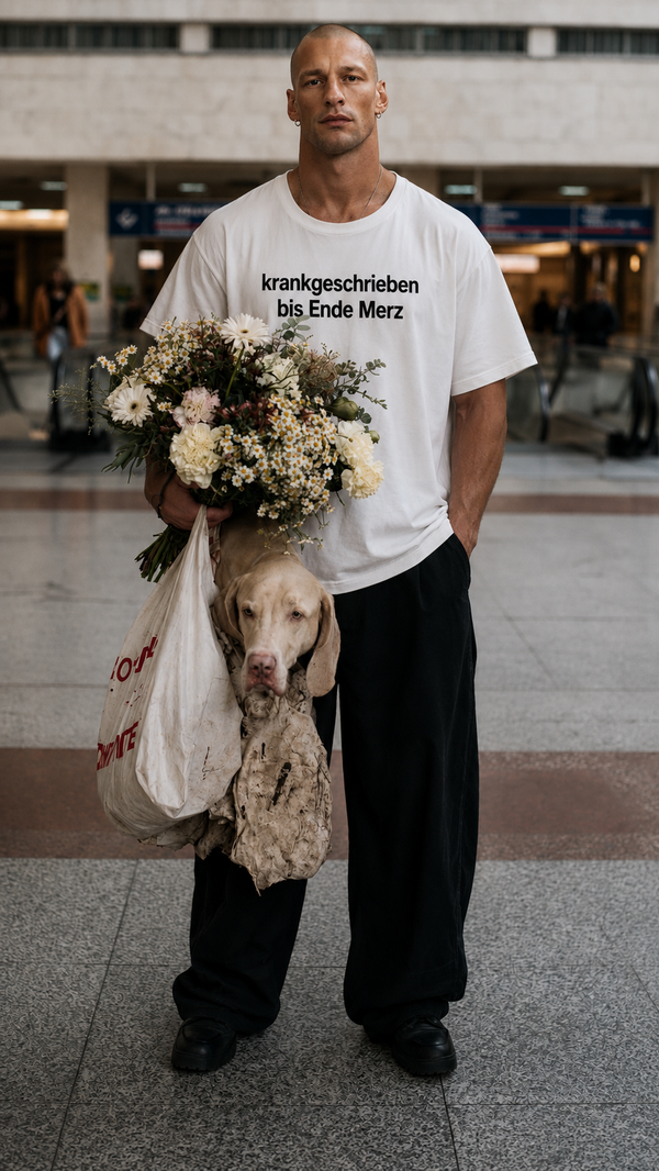 Krankgeschrieben™ – Satement-Shirt | Basic Cotton T-Shirt 145 g/m²