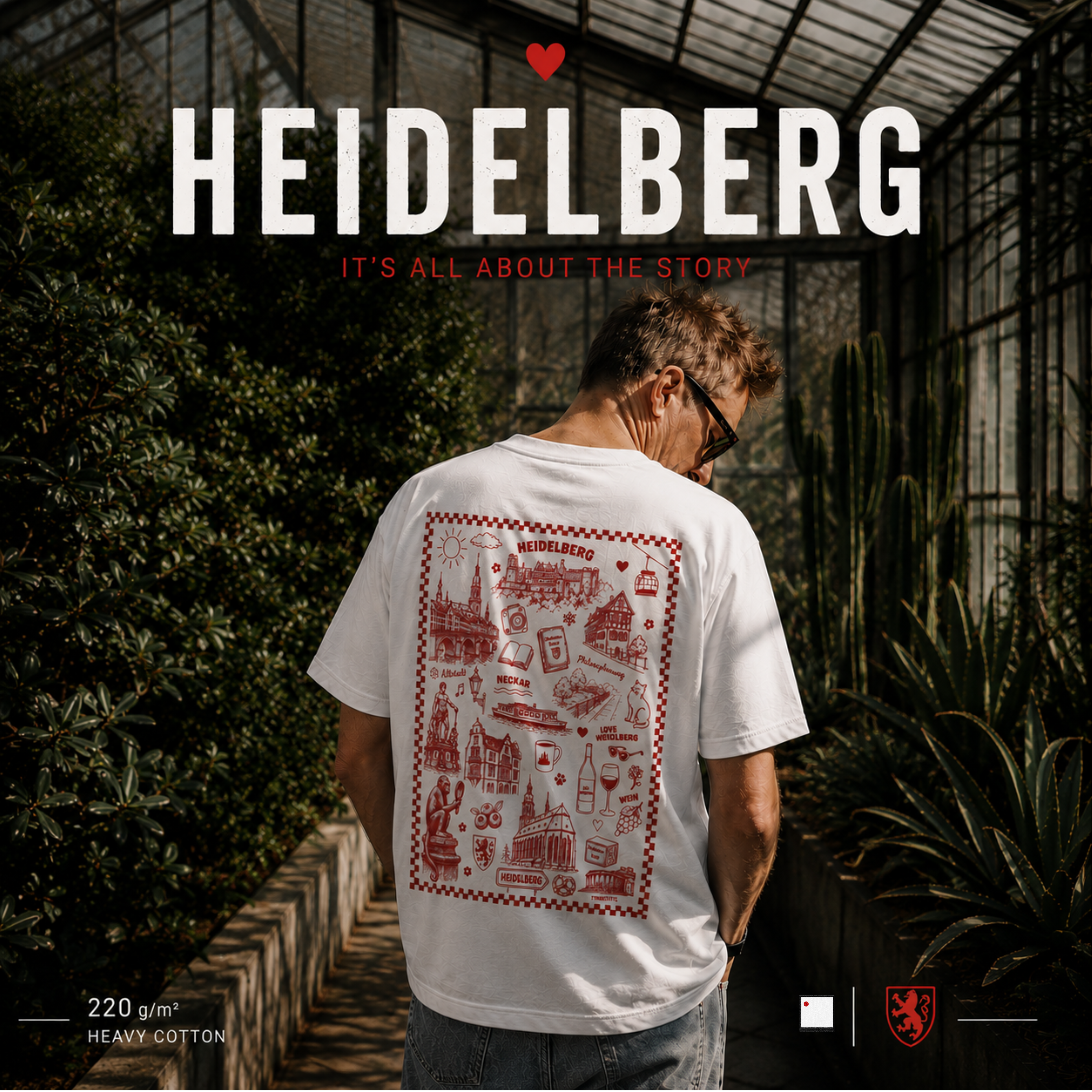 Heidelberg Edition™ – City Icons | Heavy Cotton T-Shirt 220 g/m²