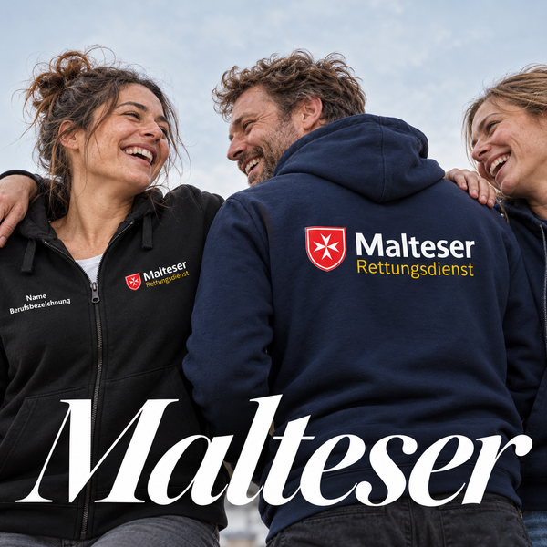 Malteser Zipper mit optionalem Namensdruck