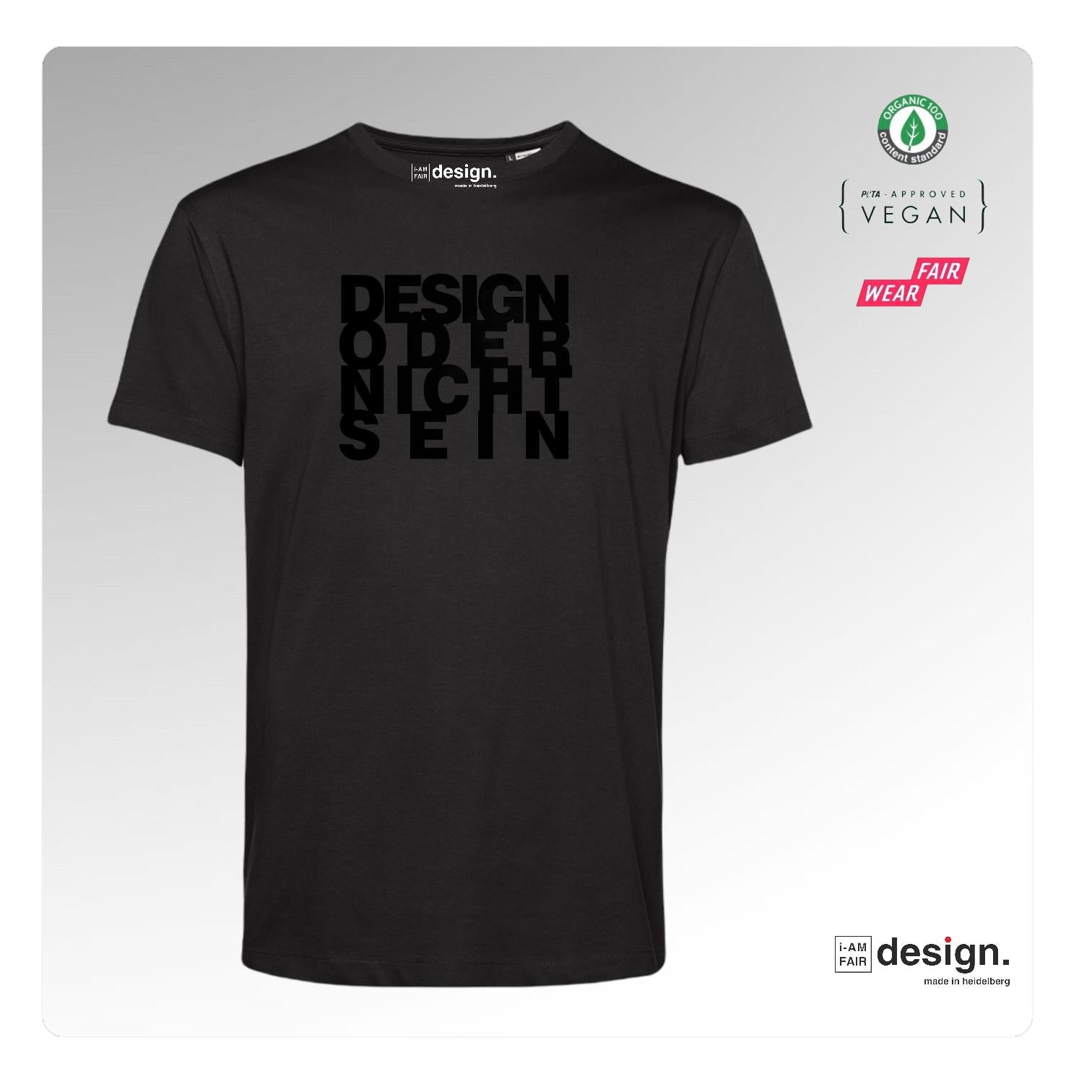 Bedrucktes T-shirt "design oder nicht sein"