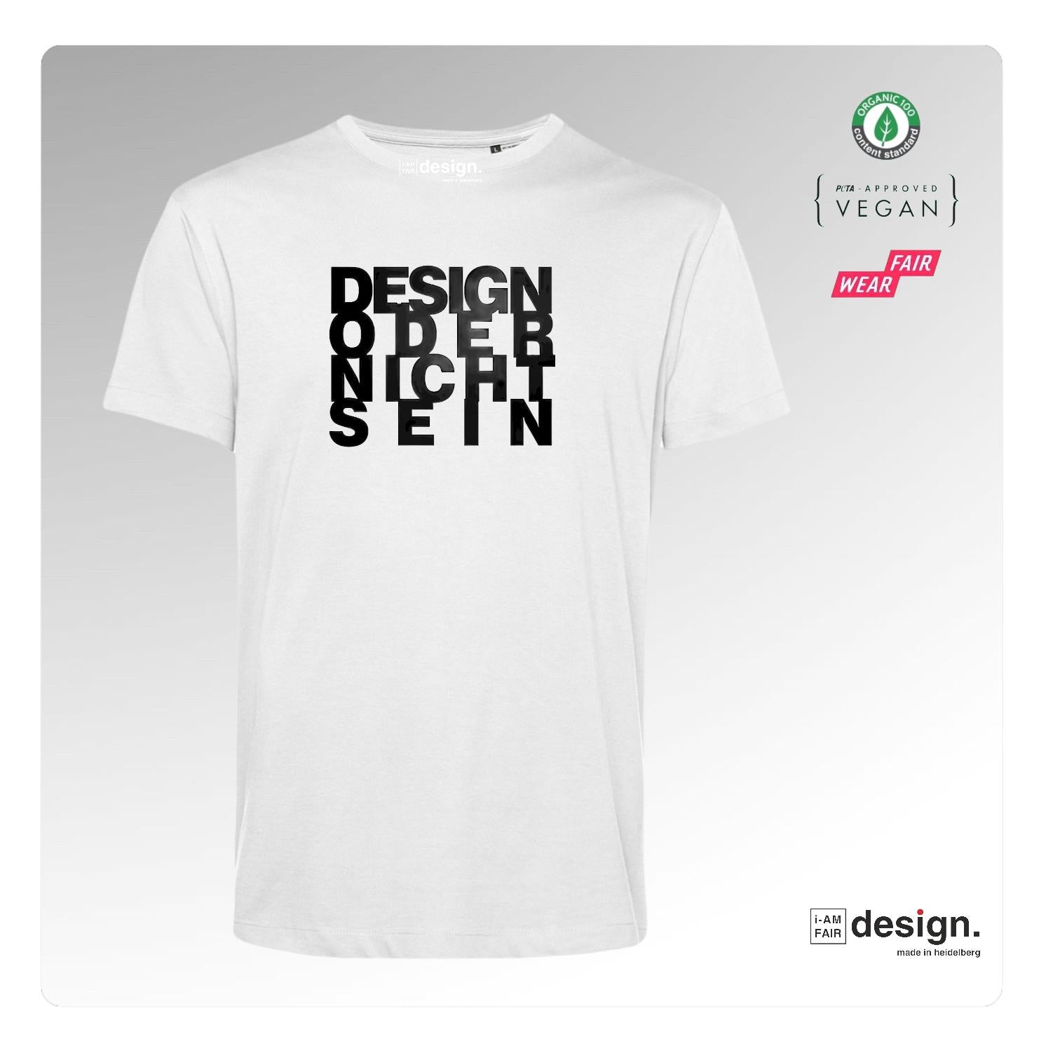 Bedrucktes T-shirt "design oder nicht sein"