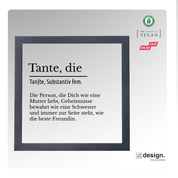 „Tante“. Poster gerahmt