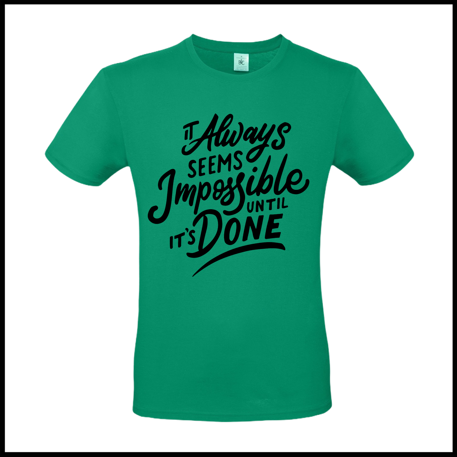 kids t-shirt “it always seems impossible”